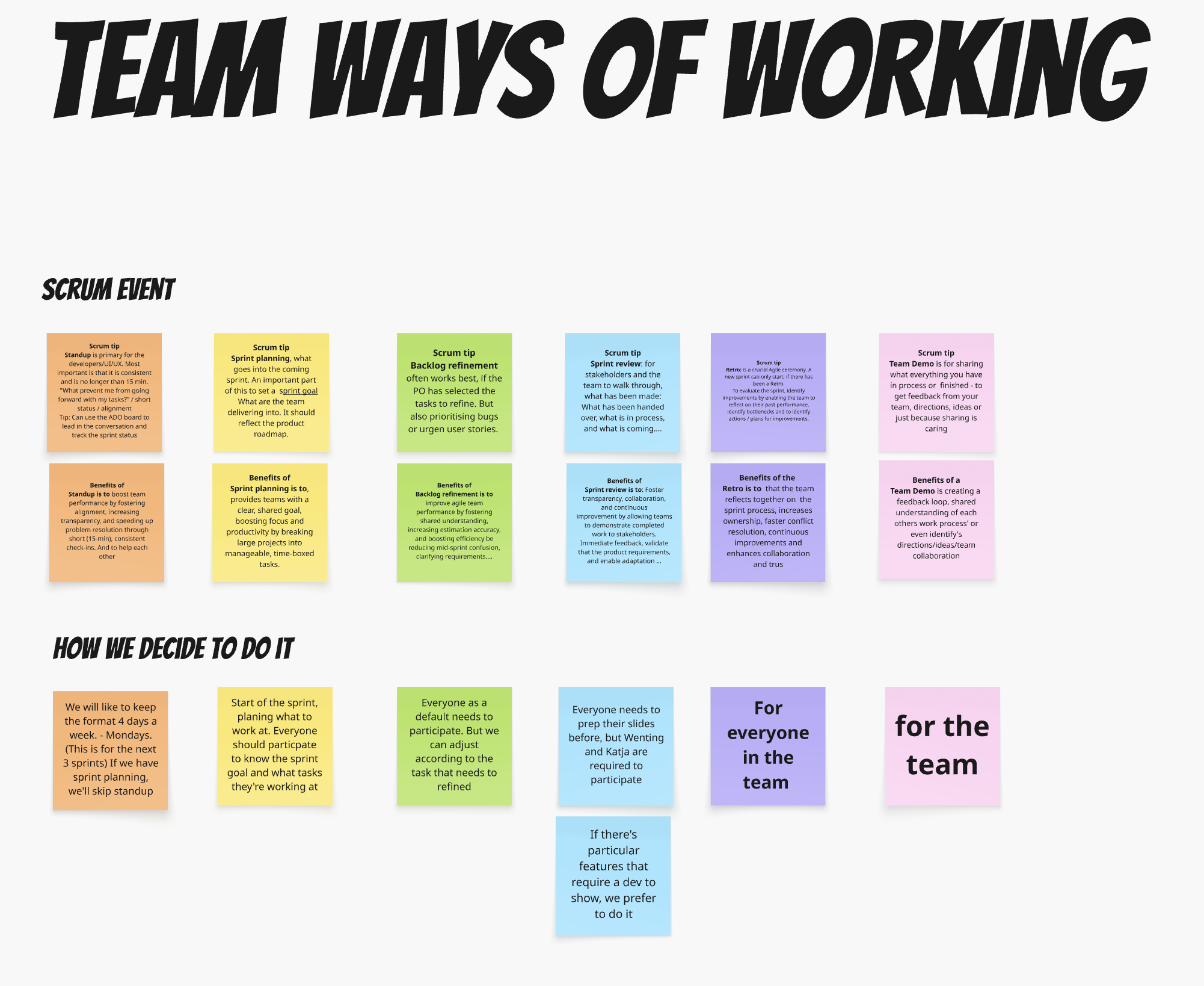 Ways-of-working and Design Thinking facilitation materials